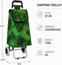 LL-ST05 GREEN PAM 2 WHEEL SHOPPING TROLLEY LL-ST05 GREEN PAM 2 WHEEL SHOPPING TROLLEY