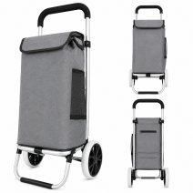 6955 GREY 2 WHEEL SHOPPING TROLLEY