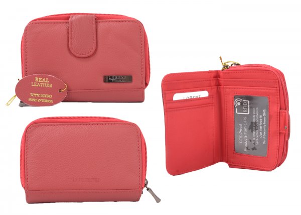 3707 RFID RED PURSE