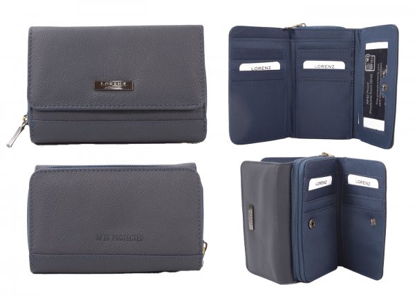 3702 RFID NAVY PURSE