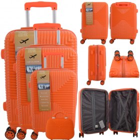 T-HC-20 ORANGE SET OF 4 TROLLEY SUITCASES