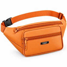 1443 Tan Leather Bumbag With 4 Zips (New)