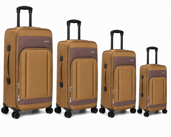 J-4021 Coffee JustPack Expandable Suitcase Set of 4