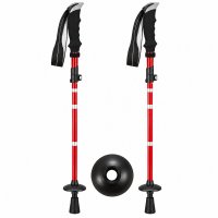 2892-Pair Red Premium Folding Trekking Poles (New)
