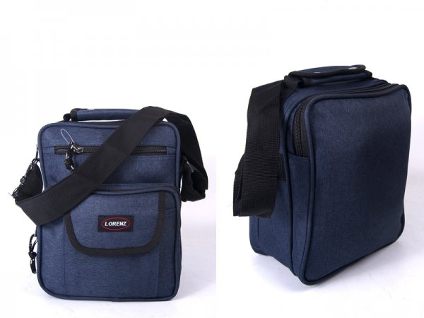 2515 NAVY Large Bag with 2 Top Zips,2 Front Zips,Fron