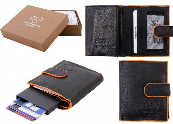 RL 9003A RFID C-SECURE CASE WALLET BLACK ORANGE