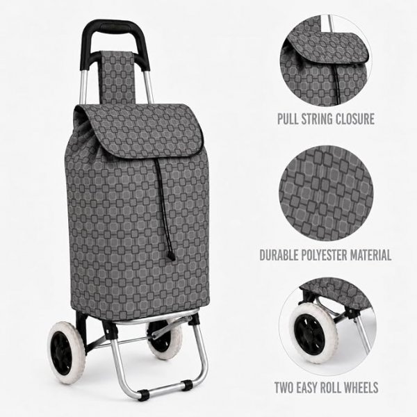 ST-05B Box Silver 2 Wheel Trolley