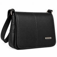 1951 Black S.Nippa Twin Zip Flpover With Back Zip Shoulder Bag N 1951 Black S.Nippa Twin Zip Flpover With Back Zip Shoulder Bag N