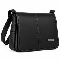 1951 Black S.Nippa Twin Zip Flpover With Back Zip Shoulder Bag N