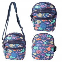 LL-224F NAVY FISH SHOULDER BAG