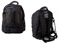 JCBBP18 BLACK JCB BACKPACK W/ 6 ZIPS