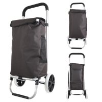 6955 BLACK 2 WHEEL SHOPPING TROLLEY