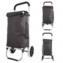 6955 BLACK 2 WHEEL SHOPPING TROLLEY