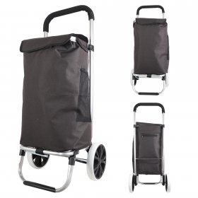 6955 BLACK 2 WHEEL SHOPPING TROLLEY