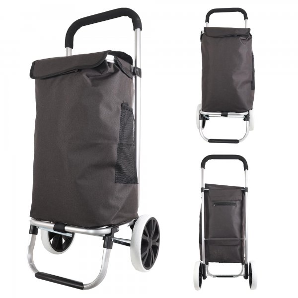 6955 BLACK 2 WHEEL SHOPPING TROLLEY