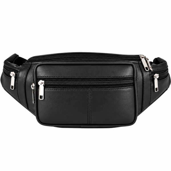 BB 004 Black Soft Leather Bumbag (New)