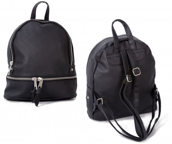 JBFB201 BLACK 2 STRAP PU RUCKSACK