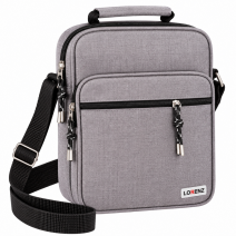 2588 Grey Lorenz Shoulder Bag With Long Strap (New)