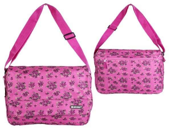 HT-1609 Pink HI-TEC FLORAL COURIER BAG FUCHSIA