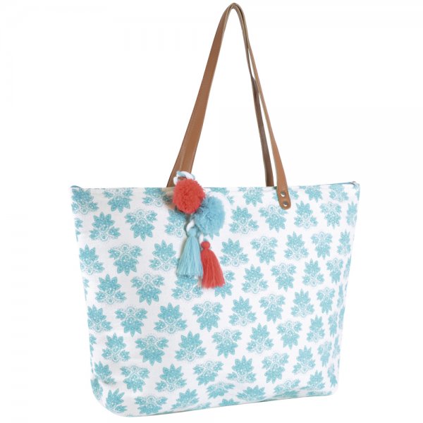 BB0966 PRINT PAPERSTRAW BAG BLUE