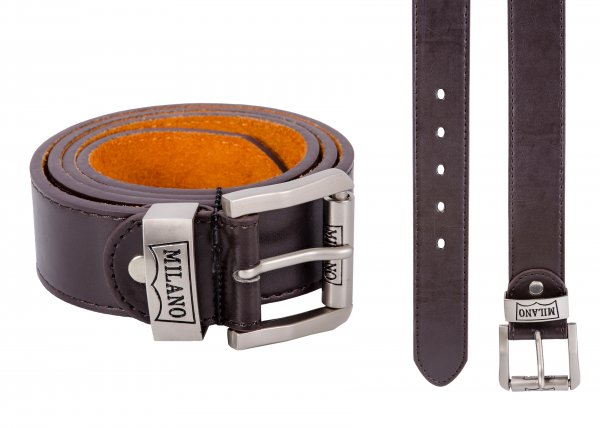 2753 1.5" BROWN BELT WITH LEATHER GRAIN LARGE