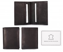 1009 RFID BLACK LONDON LEATHER WALLET W/CC SLOT