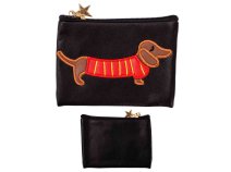 CP05 BLACK DOG APPLIQUE MINI PURSE