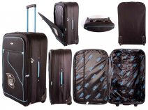 JB2006 BLACK/TURQUOISE 2 WHEEL 29'' TRAVEL TROLLEY SUITCASE