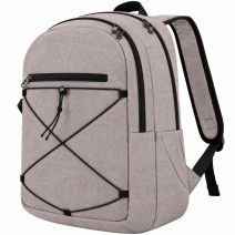 BP-121 GREY BACKPACK WITH MULTIPLE POCKETS