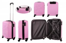 2052 PINK CABIN SIZE TRAVEL TROLLEY LUGGAGE SUITCASE