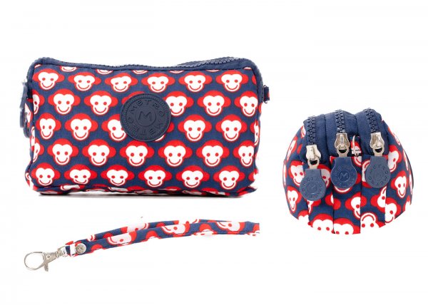 LL-6 MONKEY FACE PRINT WASHBAG