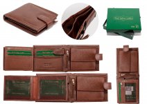 1213 BRN- RFID CARD PROTECTION GENUINE LEATHER WALLET GRN BOX