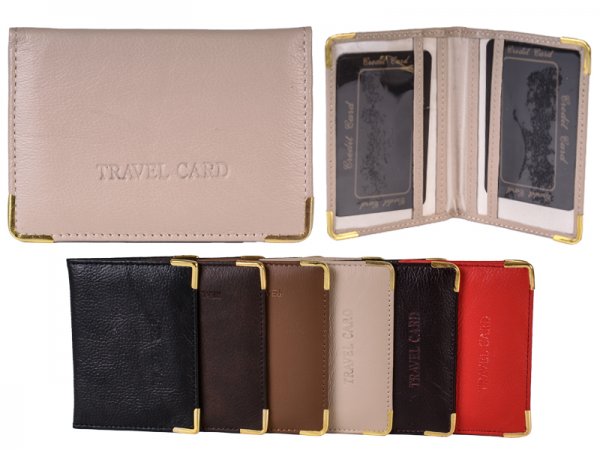 3714 Mink Cow Hide Travel Card Holder