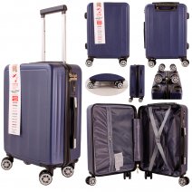 T-HC-US-01 NAVY 17.7'' UNDER-SEAT CABIN-SIZE TROLLEY SUITCASE