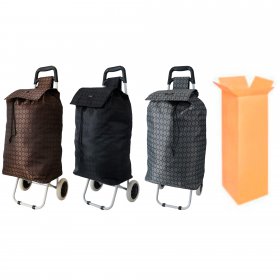 MS-001 ASSORTED BOX PATTERN TWO-WHEELED TROLLEY BOX OF TEN