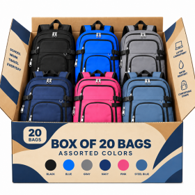 BP-R-TR-118 Assorted Colors Ryanair Cabin Backpack Box Of 20