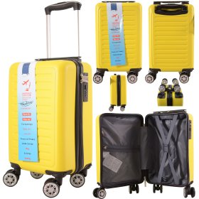 T-HC-US-1615 YELLOW UNDER-SEAT CABIN-SIZE TRAVEL TROLLEY