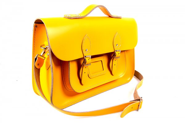 15 DOUBLE YELLOW MAGNETIC SATCHEL W/HANDLE