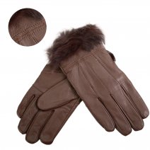 8912 DARK BROWN LEATHER GLOVES LARGE