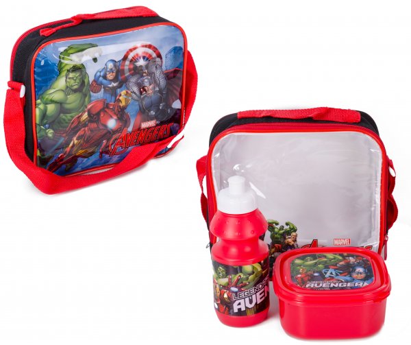 1706HV-57473 AVENGERS 3PC LUNCH SET W/ STRAP