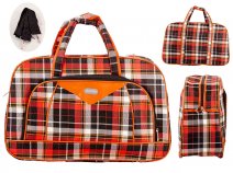 LL-37 ORANGE RED HOLDALL UNISEX BAG WITH ADJUSTABLE STRAP