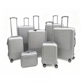 T-HC-716 SET OF 7 Silver Premium Hard Shell Suitcases