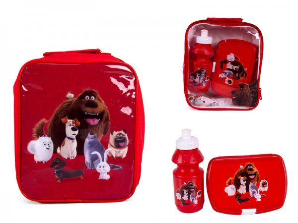 4105V-6217 Kids Lunchbag Red Secret Life of Pets Iluminat