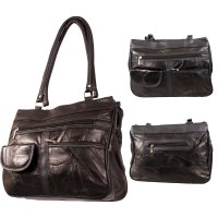 4777 BLACK TWIN HANDLE HANDBAG
