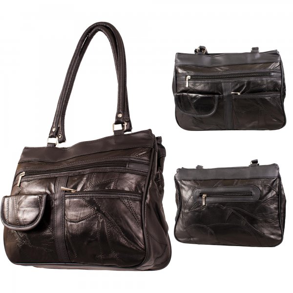 4777 BLACK TWIN HANDLE HANDBAG