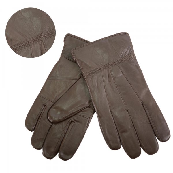 8922 DARK BROWN LEATHER GLOVES LARGE