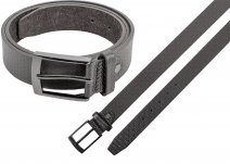 2730 BLK 1.25" WOVEN PRNT BELT W/ BRUSHD NCKL BCKL XXL 44"-48"