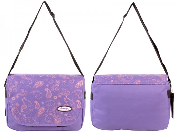 PH-1105 PURPLE JEEP LADIES DELUXE COURIER BAG PURPLE