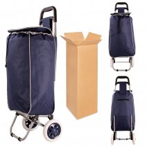 ST01 PLAIN NAVY 2-WHEEL SHOPPING TROLLEY BOX OF 10