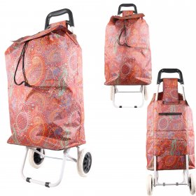 MS-001 TWO WHEEL SHOPPING CART FLOWER PATTERN